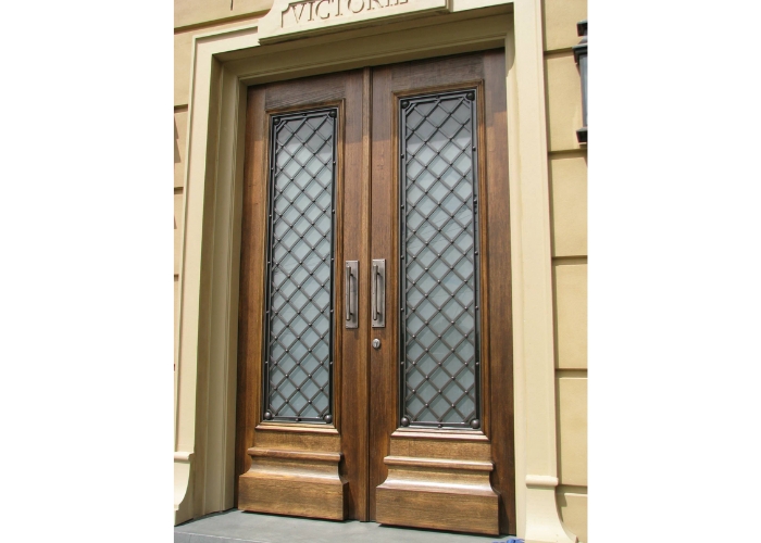 Iron Entrance Door with Glass Backing by Budget Wrought Iron