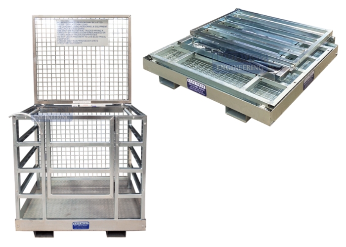 Collapsible Work Platform for Forklifts by HES