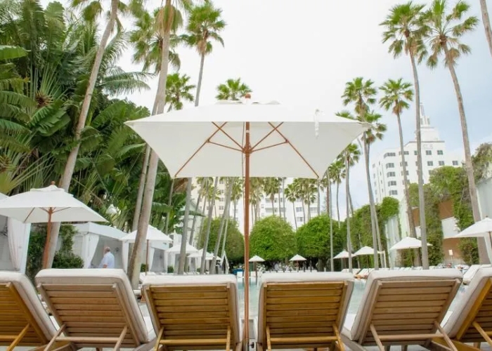 Fibreglass Umbrellas for Pools by Instant Shade Umbrellas