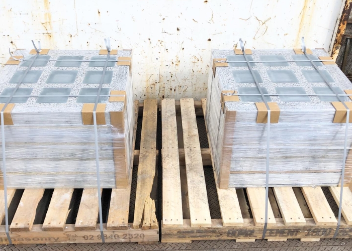 Glass Block Paving Panels for Pathways by Obeco Glass Blocks