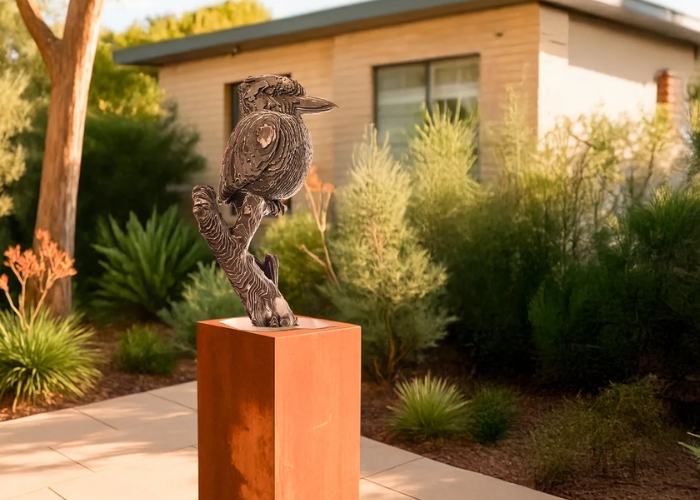 Corten Steel Kookaburra Sculpture by SOHO Galleries