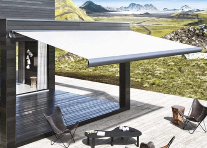 Retractable Arm Awning for Patios by Undercover Blinds