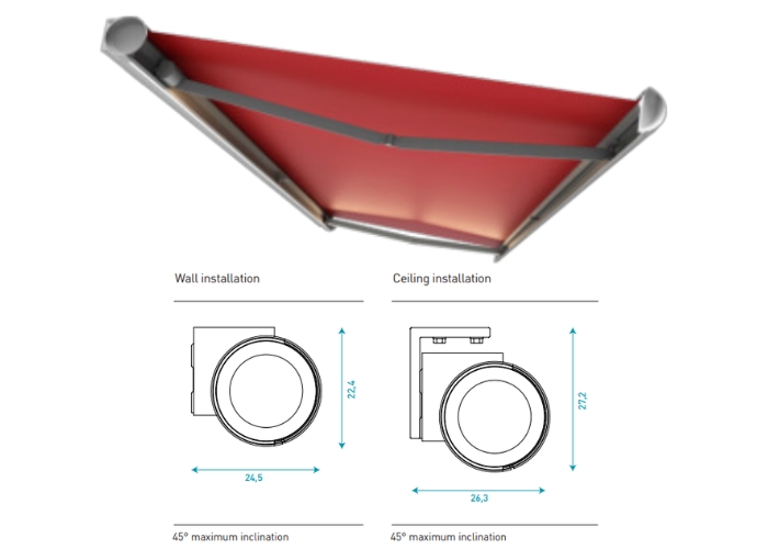 Retractable Arm Awning for Patios by Undercover Blinds