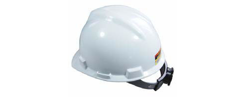 white hard hat