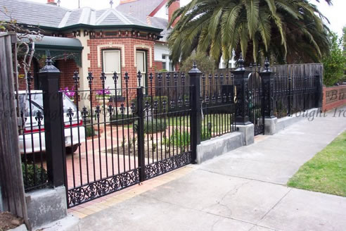 wrought iron fence