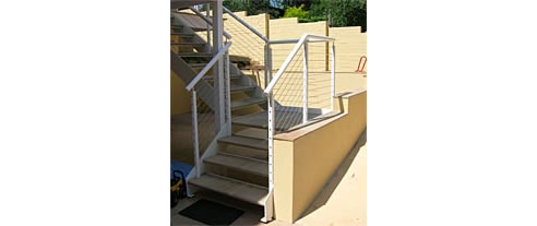external stairs with stone tread