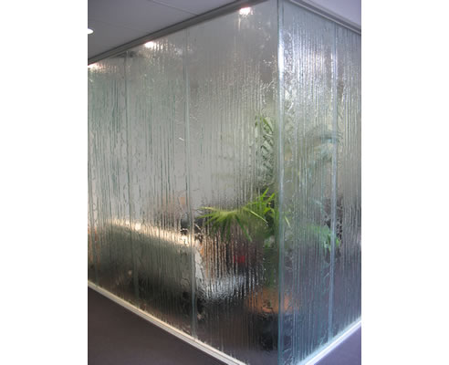 textured glass divider