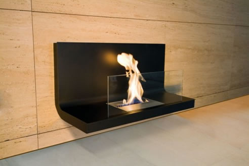 wall mounted bio ethanol fireplace