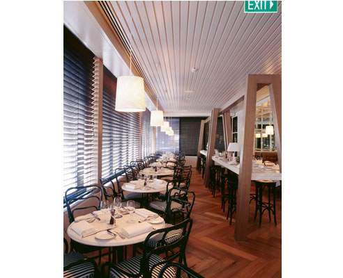 acoustic ceiling panels in restaurant