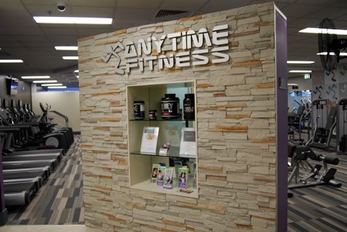 craftstone feature wall at anytime fitness