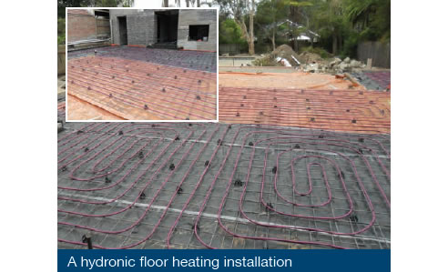 floor heating installation