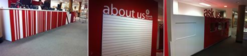 reception desk signage