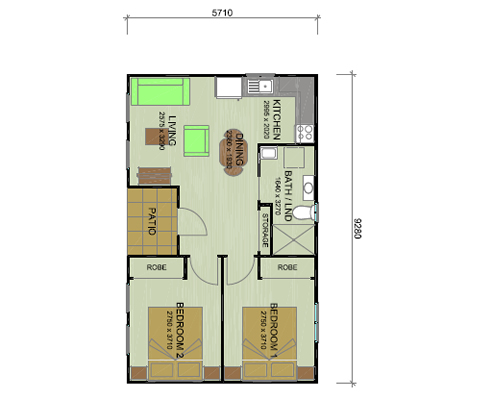 granny flat floor plan