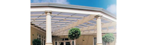 outdoor entertainment area sheeting