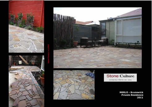 outdoor tile paving random