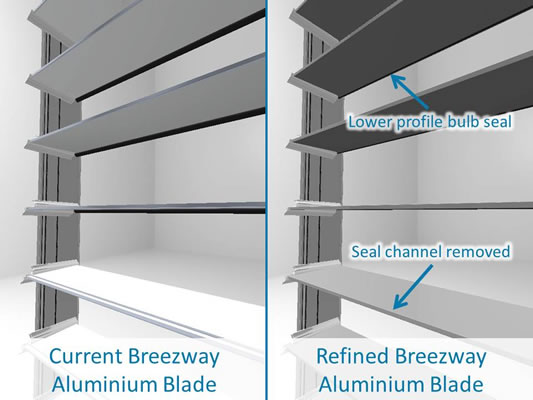breezway aluminium blade improvements