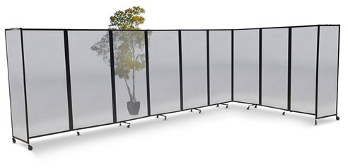 transparent polycarbonate room divider