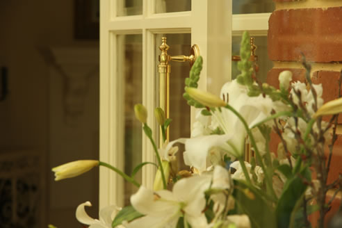 period home brass door pull