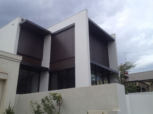 retractable flat profile louvres