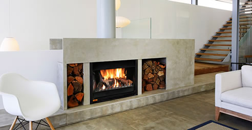 open fireplace design