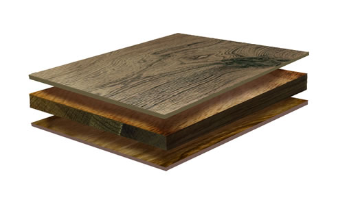 engineered oak floor board sample