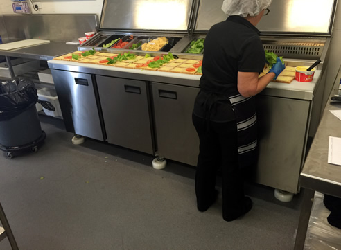 hospital kitchen safety floor