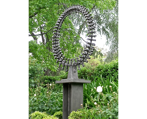 vertebrae hand forged mild steel sculpture
