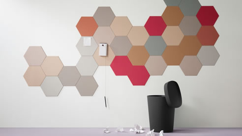 linoleum hexagonal bulletin board
