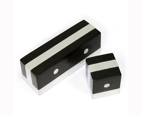 cabinet knobs ebony and aluminium