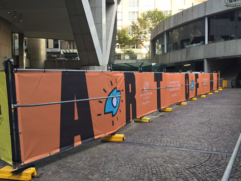printed construction site hoarding