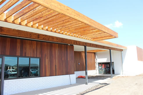 lvl timber columns and rafters