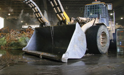 concrete floor waste transfer station