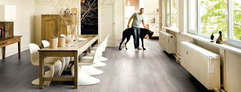 light grey quick-step floor