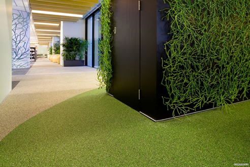green rubber flooring