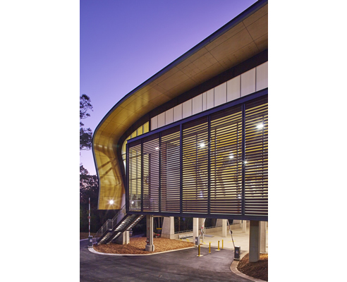 sports hall plywood eave lining