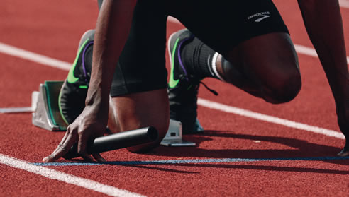 runner on track