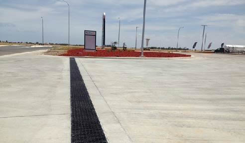 service station drainage channel and grate