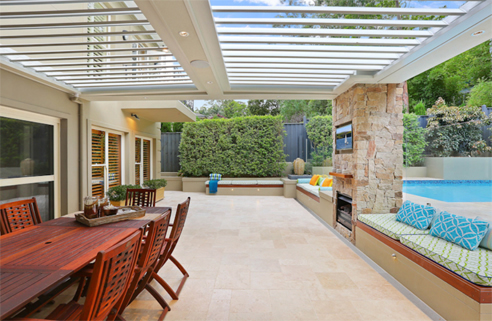 Travertine Patio