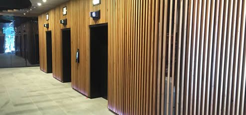 timber slat lining