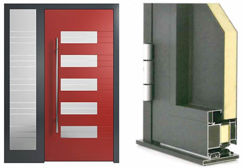 entrance door with low u-value