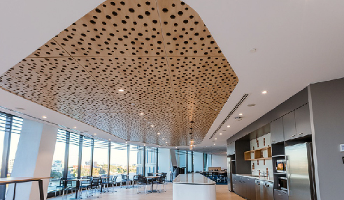 Bubble-Patterned Acoustic Ceiling Panels from SUPAWOOD