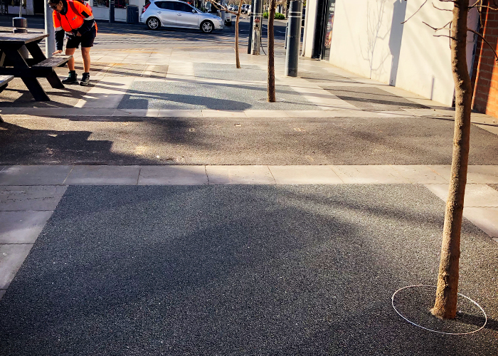 Tree Pits in Full Black - Rockpave Flowstone from MPS Paving