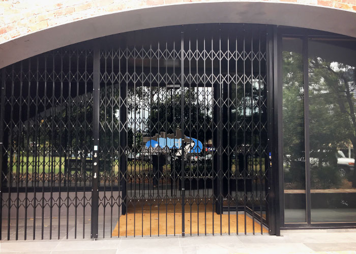 Curved Steel Retractable Security Door from Trellis Door Co