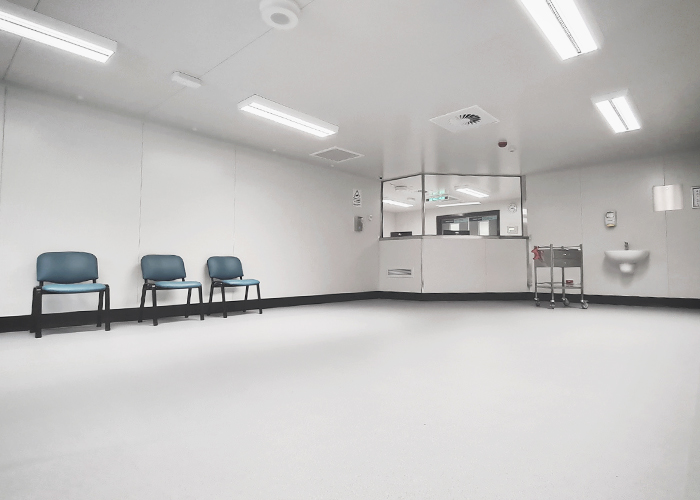 XpressLay Adhesive-free Flooring for Temporary Clinics by Altro