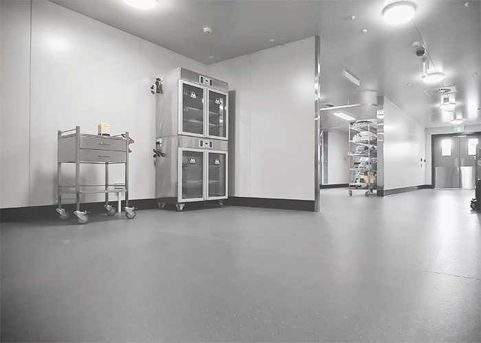 XpressLay Adhesive-free Flooring for Temporary Clinics by Altro