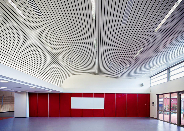 Continuous Linear Ceiling Feature Panels by Atkar