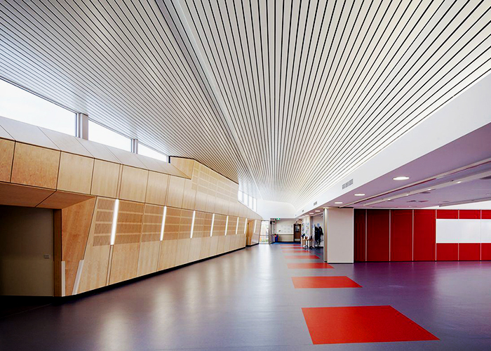 Continuous Linear Ceiling Feature Panels by Atkar