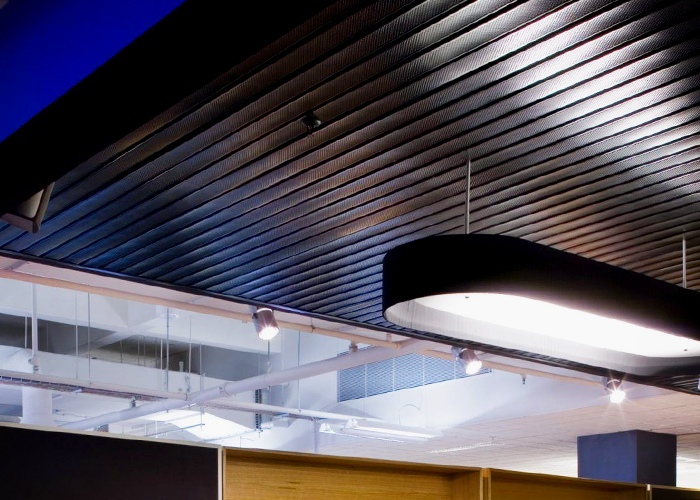 Continuous Linear Ceiling Feature Panels by Atkar