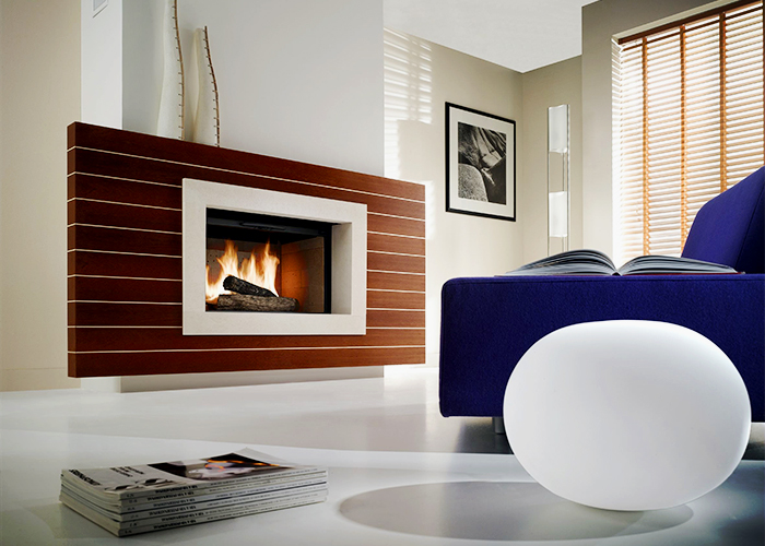 Modern Wood Burning Fireplace Design by Cheminees Chazelles