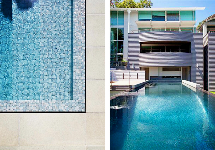 Bisazza Glass Mosaic Pool Tiles from MDC Mosaics